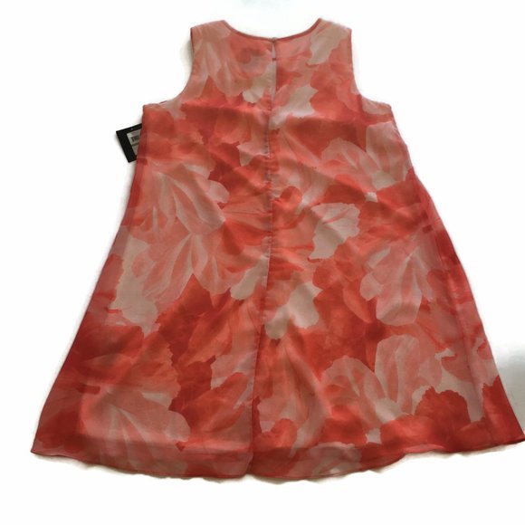 Womens Dress A-line 14 Sheer Abstract *SOLD* - Picture 6 of 7